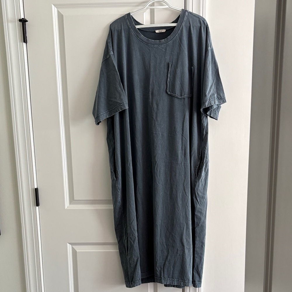 Casual Short Sleeve Dress with Pocket